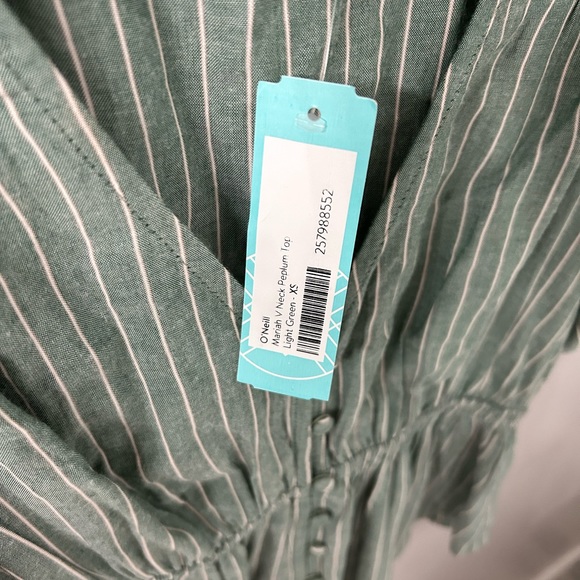 O’Neill Mariah Peplum vneck top size xsmall NWT - Picture 3 of 5